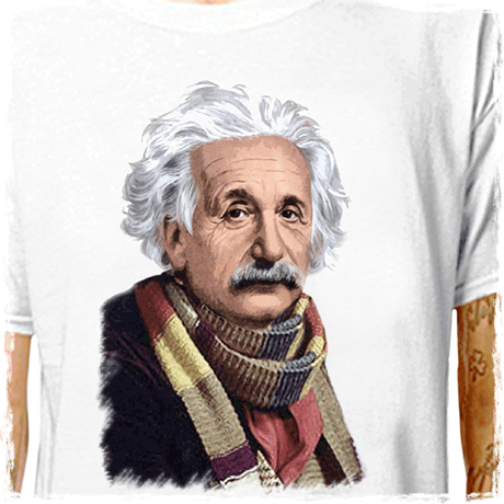 DOCTOR WHO movie T-SHIRT - Albert Einstein 4th Doctor