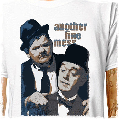 LAUREL AND HARDY movie T-SHIRT - Another Fine Mess