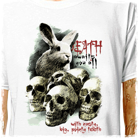 MONTY PYTHON and the HOLY GRAIL movie T-SHIRT - The Killer Rabbit
