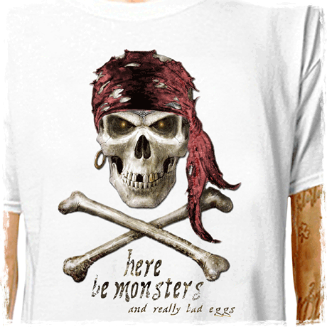 PIRATES OF THE CARIBBEAN - T-Shirt - Skull And Crossbones Jack Sparrow