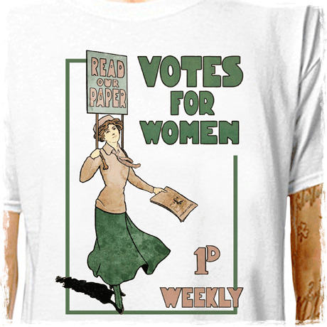 VOTES FOR WOMEN ethical T-SHIRT / Suffragette Emily Pankhurst