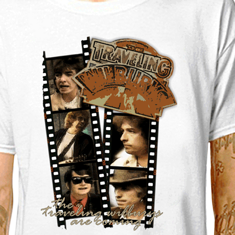 T-Shirt: TRAVELING WILBURYS - ON FILM (Dylan Petty Orbison Wilburies) LazyCarrot